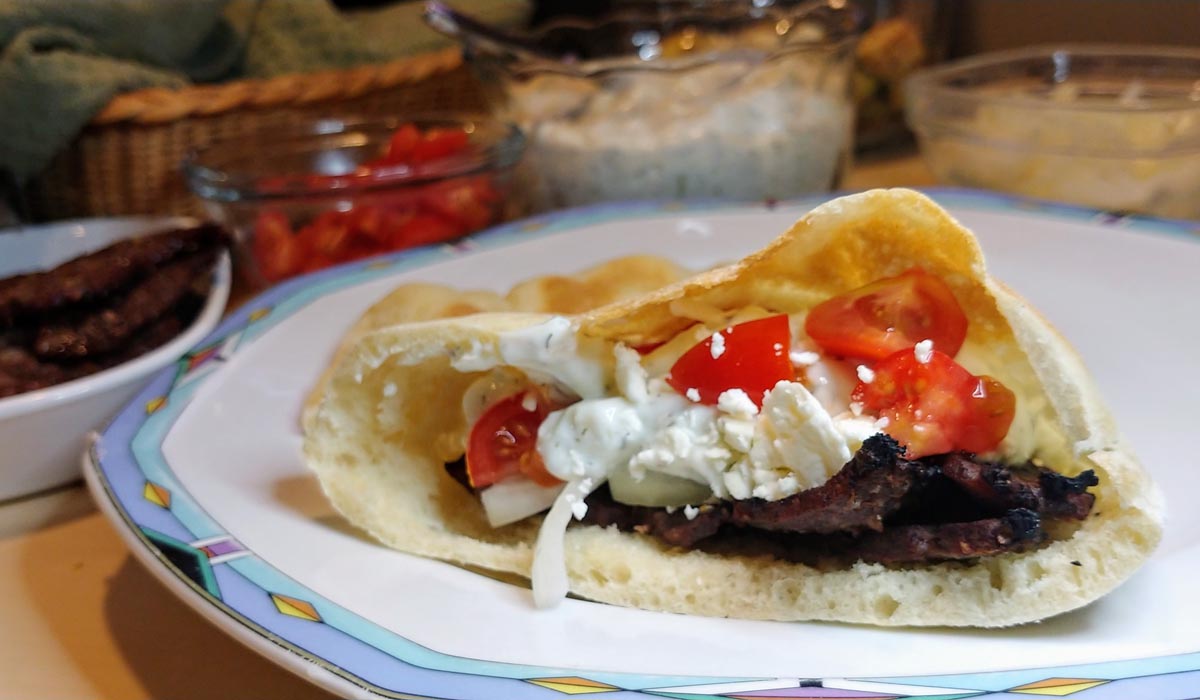 Bring Greektown to you: Gyros Recipe, including pita bread, meat and tzatziki sauce